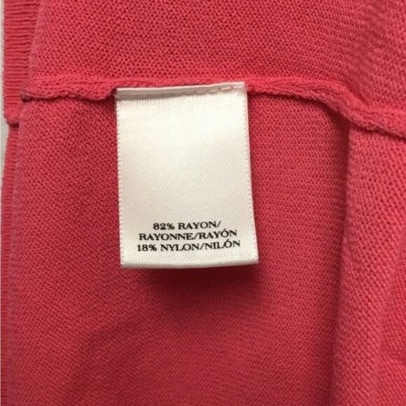 Ann Taylor Women’s 3/4 Sleeve Knit Wrap Front Blouse, Pink, size M - Picture 6 of 6